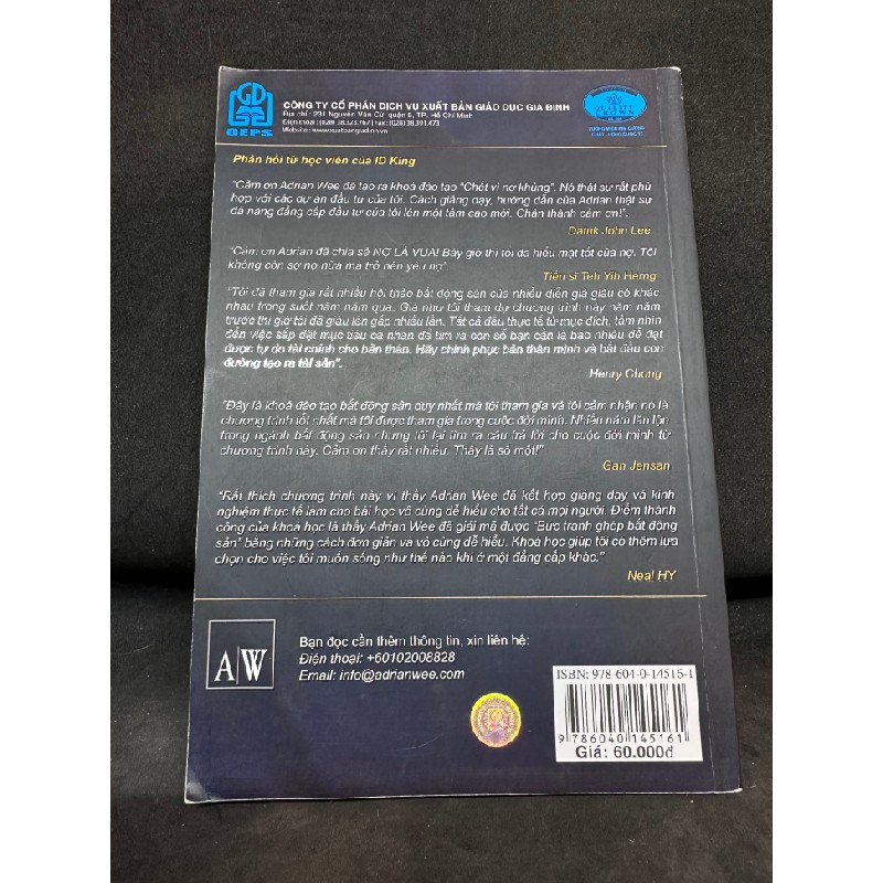 Chết Vì Nợ Khủng - Adrian Wee, Mới 90% (Trang đâu có ghi chữ), 2018 SBM.PL2504 Oreka-Blogmeo 139152