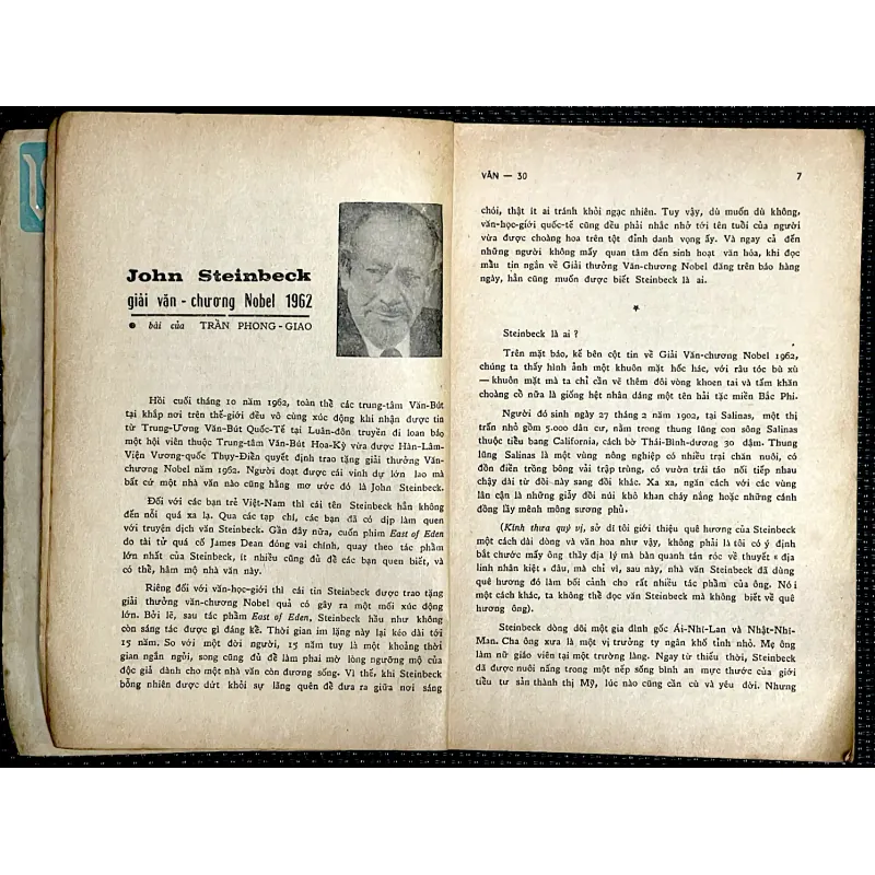 Đọc văn JOHN STEINBECK - Tạp chí Văn miền Nam VN trước 1975 1029116