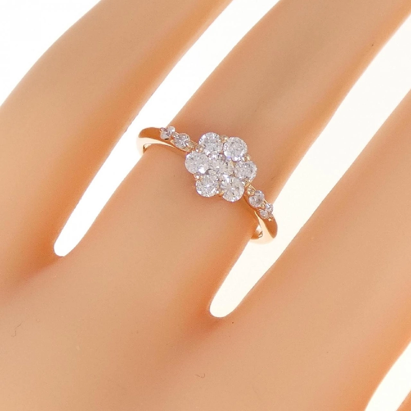 Nhẫn kim cương hoa K18PG 0.50CT 671736