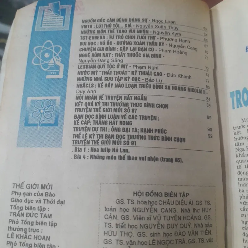 Bán nguyệt san THẾ GIỚI MỚI số 91 năm 1994 1006025