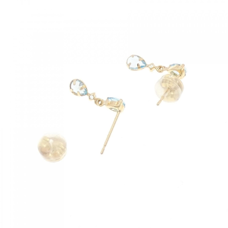 K18YG Blue Topaz Earrings - Hàng hiệu Authentic 869708