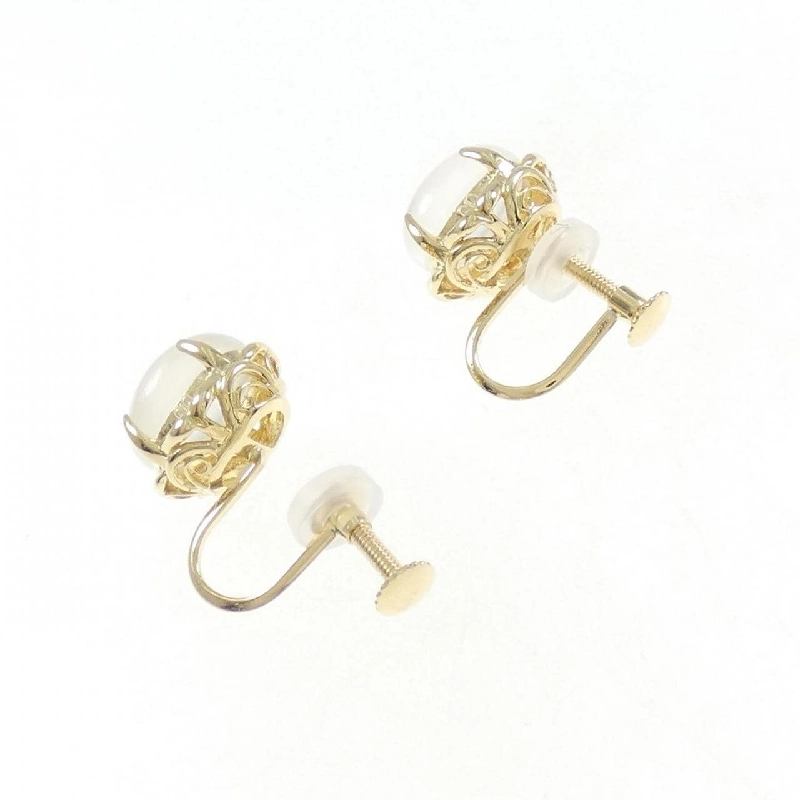 K18YG Đá mặt trăng Bông tai - Hàng hiệu Chính hãng 873343