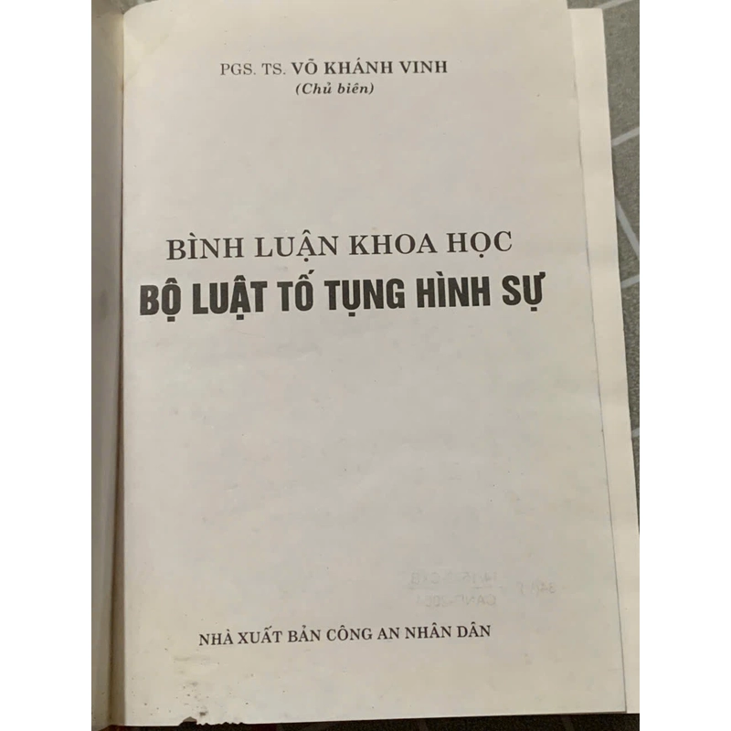 BÌNH LUẬN KHOA HỌC BỘ LUẬT TỐ TỤNG HÌNH SỰ - BÌA CỨNG- 950 TRANG 543701