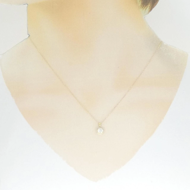 Dây chuyền kim cương K18YG 0.326CT H SI2 Tốt - Hàng hiệu Chính hãng 873715