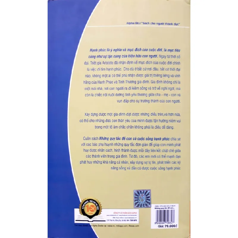 Những Quy Tắc Để Con Có Cuộc Sống Hạnh Phúc (Tái Bản 2014) - Lê Khanh 692475