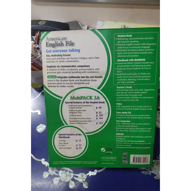 [Sách Tiếng Anh] American English file - Multipack 3A-Student Work book - Oxford  1002450