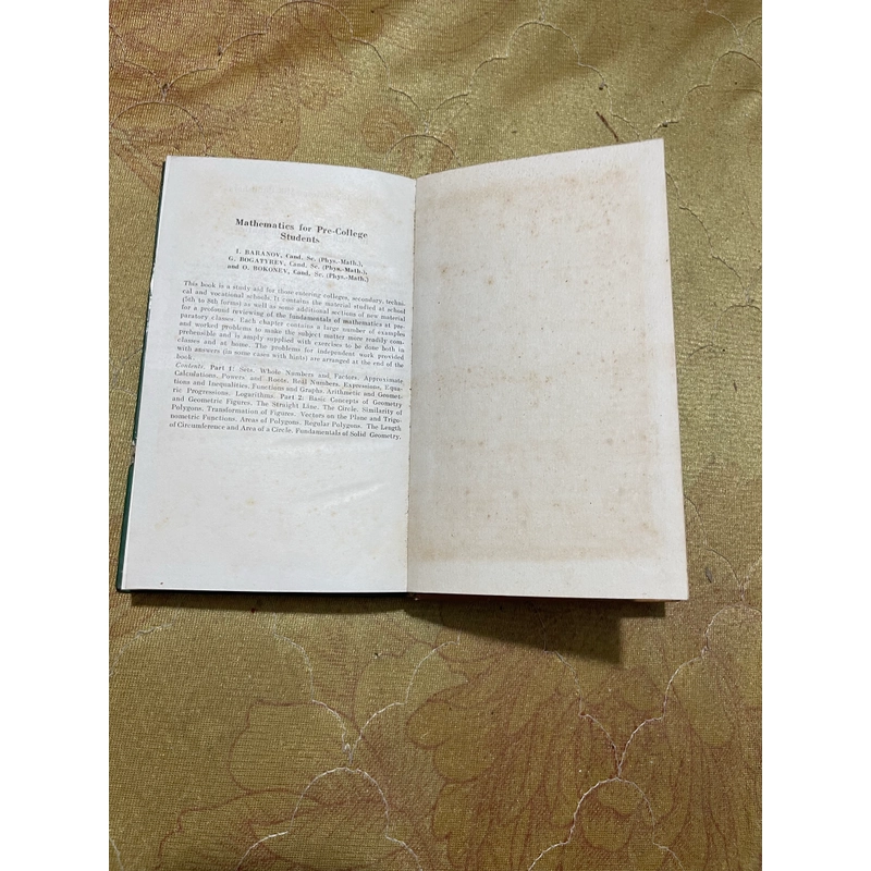HIGH-SCHOOL MATHEMATICCS Under the editorship of Professor G.N. YAKOVLEV,D.Sc. 543654