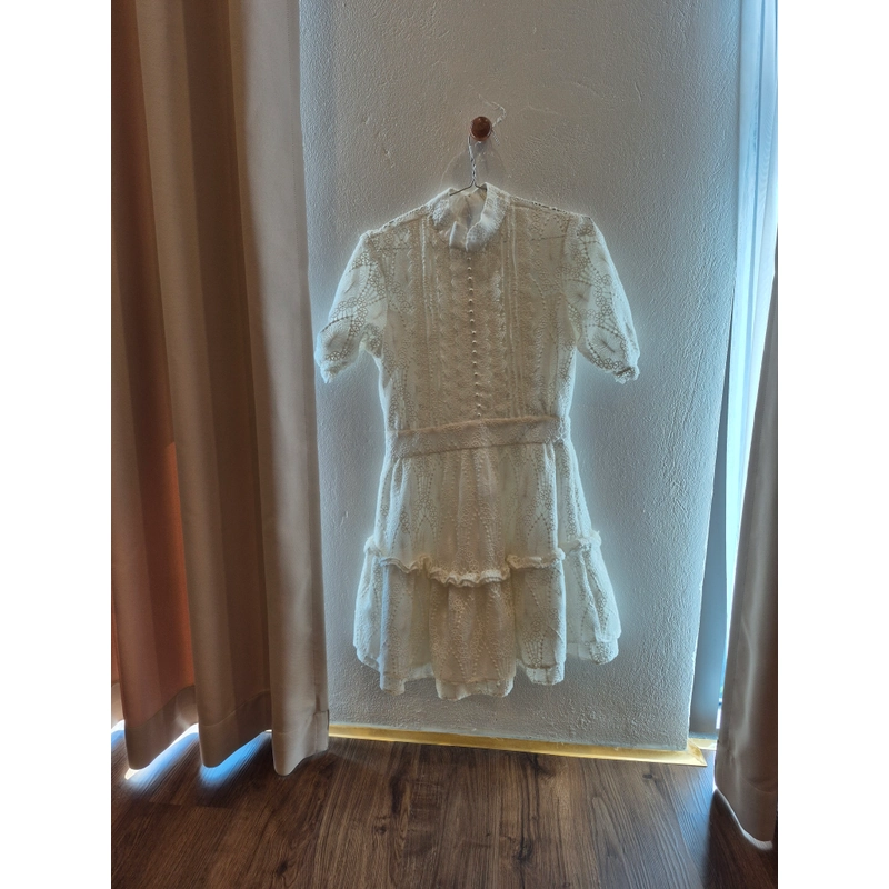Váy ren vintage cổ Tàu tay phồng 2 tầng - T.E.N.G Design 522882