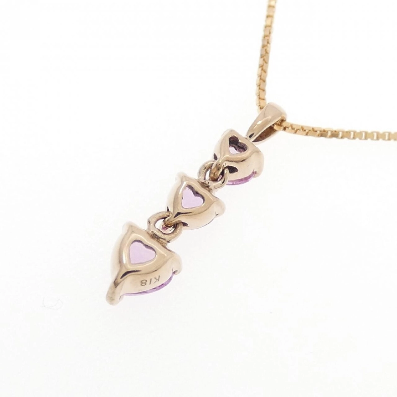 K18PG Dây chuyền hình trái tim Sapphire - Hàng hiệu Chính hãng 859553