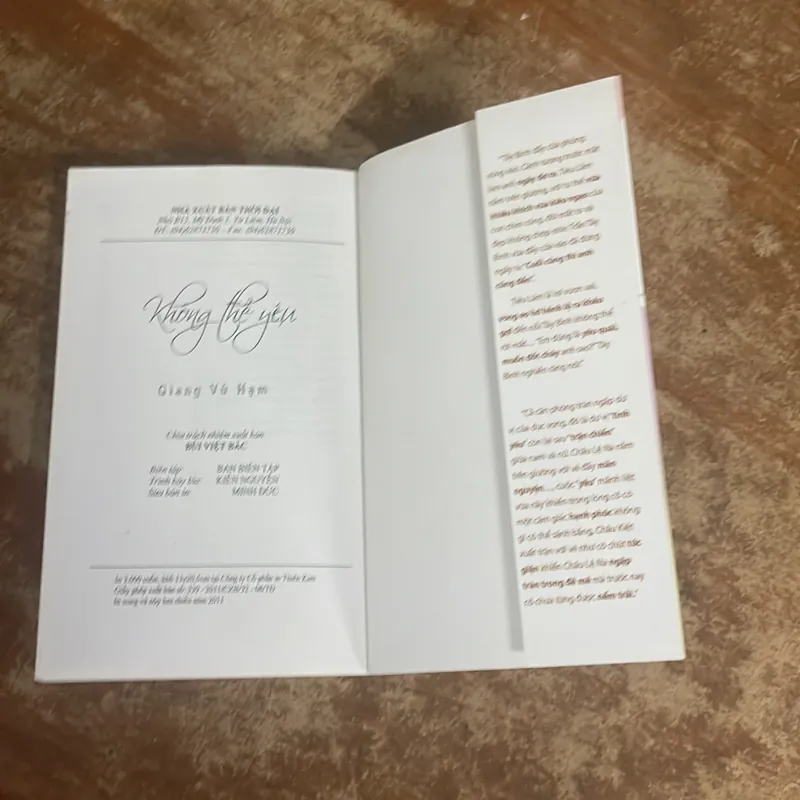 KHÔNG THỂ YÊU - GIANG VŨ HẠM (2) 711675