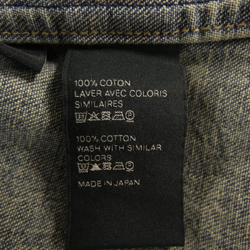 Áo sơ mi cropped denim wash đại dương liên minh CELINE 631271