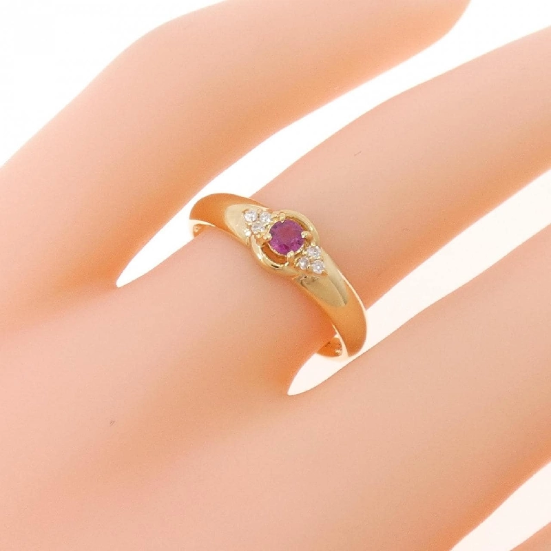 Nhẫn Ruby K18YG 0.14CT - Hàng hiệu Chính hãng 851153