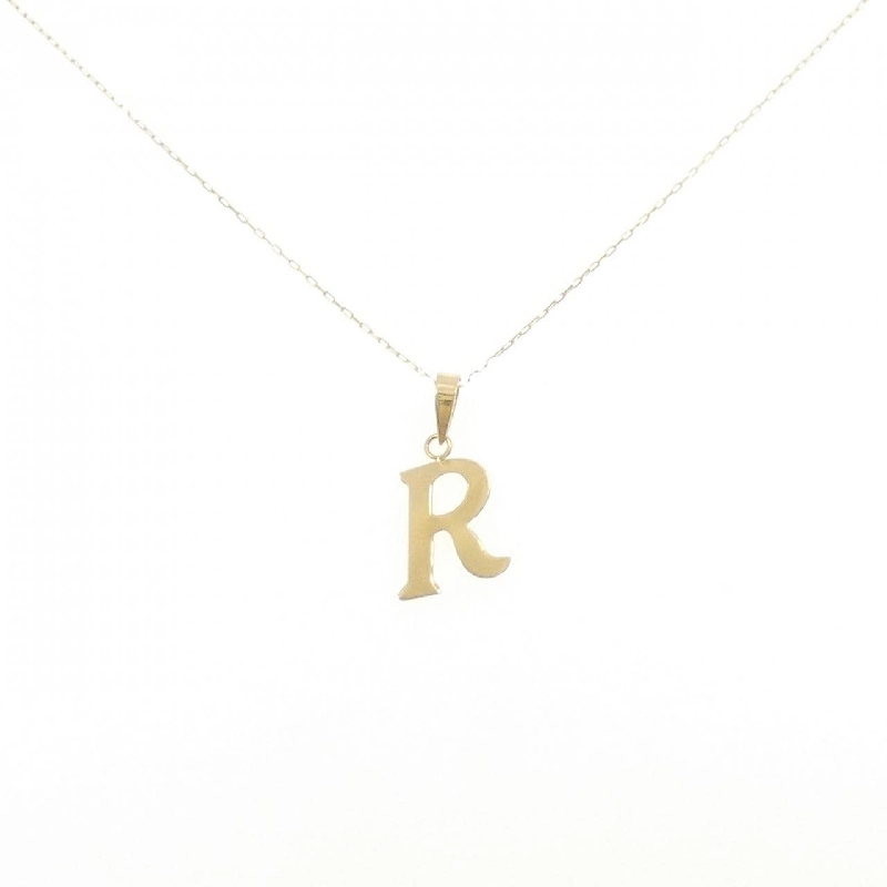 K18YG Chữ cái R Dây chuyền - Hàng hiệu Chính hãng 863328