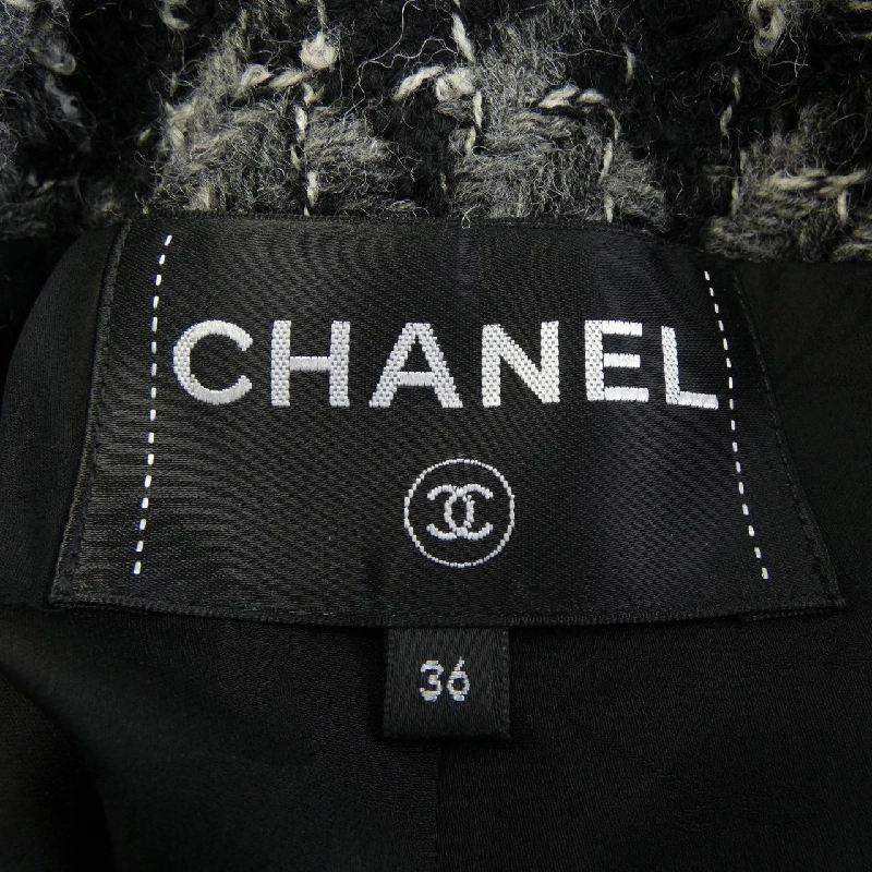 【Mã giảm giá】Áo khoác không cổ CHANEL 635963