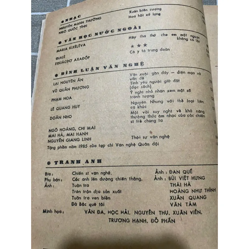 TẠP CHÍ VĂN NGHỆ QUÂN ĐỘI 1.1986 - BÁO TẾT 556918