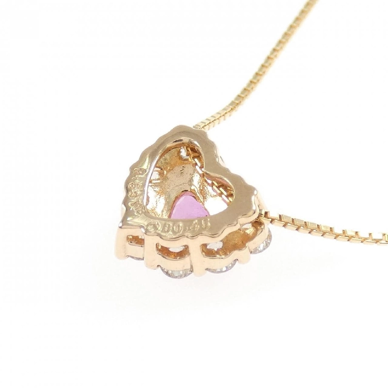 K18PG Dây chuyền hình trái tim Sapphire 0.59CT - Hàng hiệu Chính hãng 857416