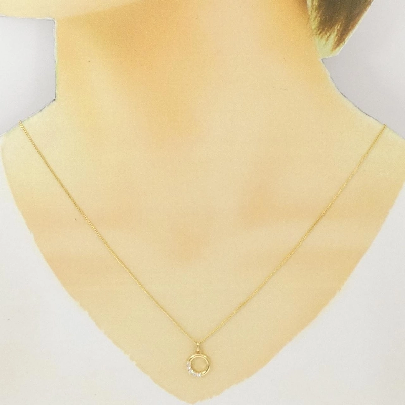 Dây chuyền kim cương K18YG 0.10CT - Hàng hiệu Chính hãng 858595