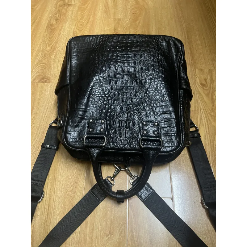 Balo đa năng size 29*30*13 da thật dập vân 2hand 933088