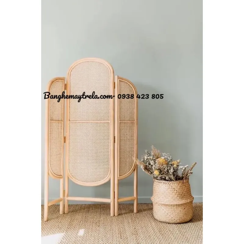 Bình phong mây tự nhiên kiểu đơn giản 1017930