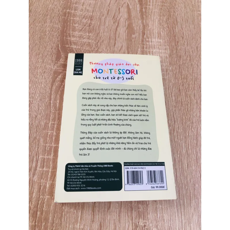 MONTESSORI CHO TRẺ TỪ 0 - 3 TUỔI  1000609