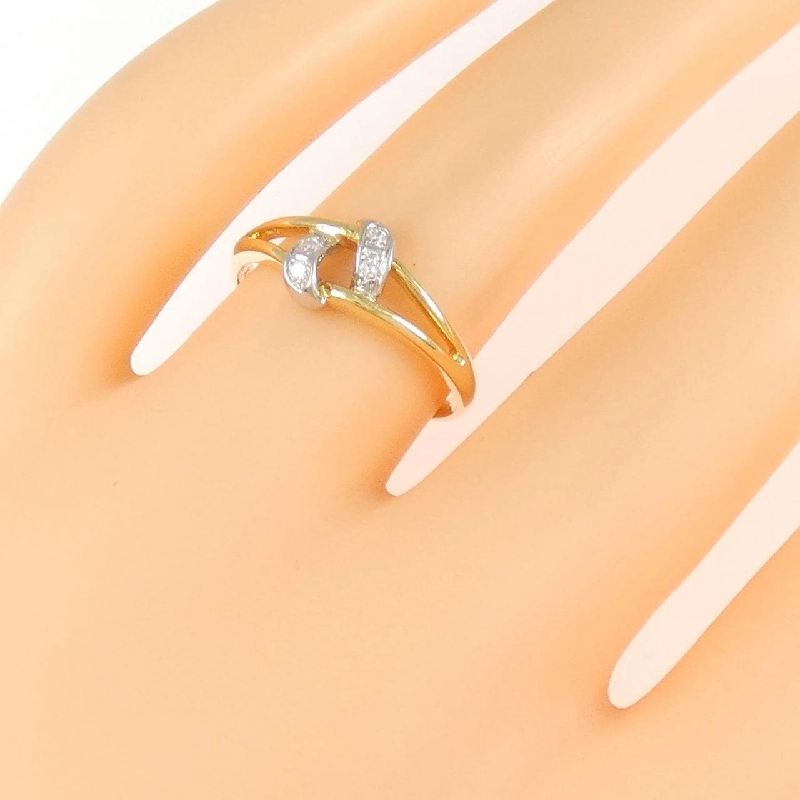 Nhẫn kim cương K18YG/K18WG 671377