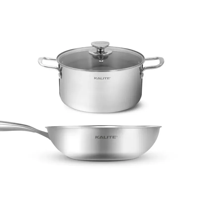 Bộ nồi chảo inox KALITE ECO Dual, inox 304 an toàn, cấu trúc 3 lớp, bắt từ tốt 783803