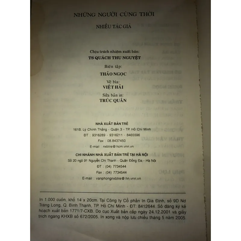 Những Người Cùng Thời - Nhiều Tác giả  935250