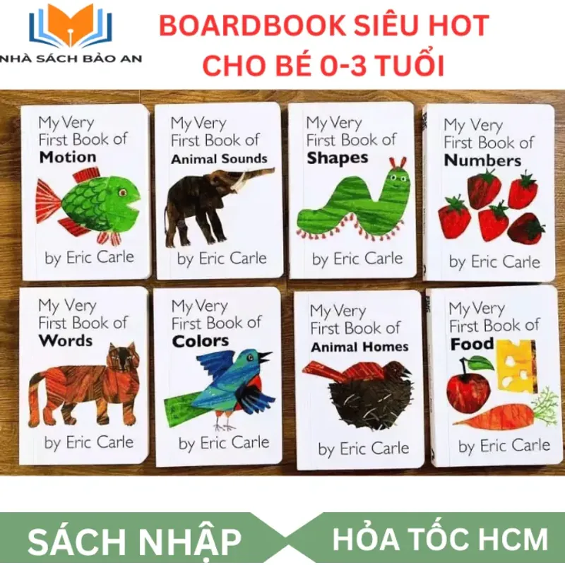 Sách My Very First Book of - Eric Carle, sách bìa cứng 8 cuốn nhập khẩu 1029981