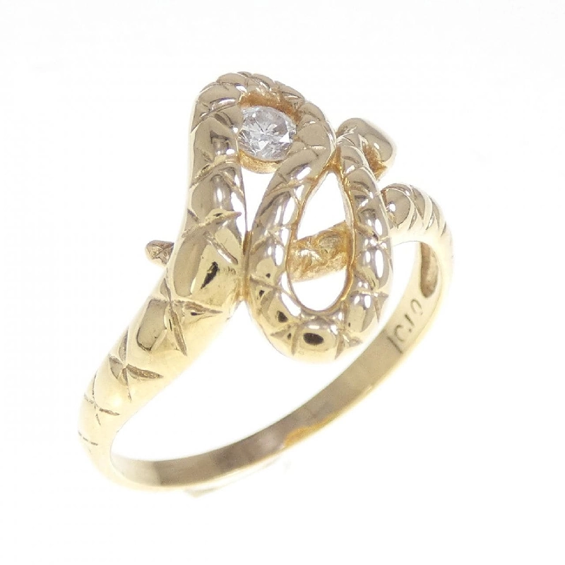 Nhẫn kim cương K18YG hình rắn 0.10CT - Hàng hiệu Authentic 848095