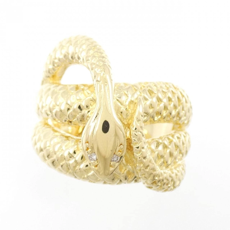 Nhẫn kim cương K18YG hình rắn 670390