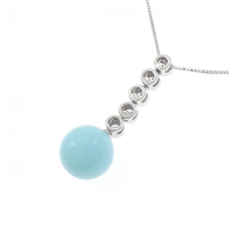 K18WG Mặt dây chuyền Turquoise - Hàng hiệu Chính hãng 856632