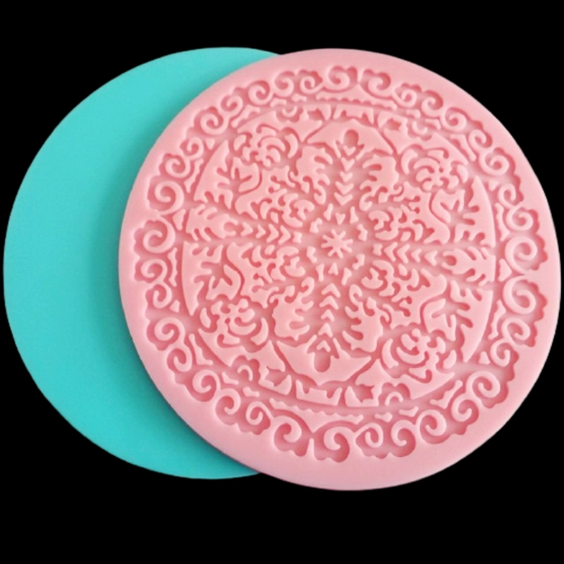 Khuôn silicon làm bánh, rau câu, Fondant ren hoa tuyết - Loại 13 cm - Mã số 1139 338424
