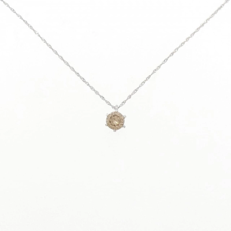 K18WG Solitaire Dây chuyền kim cương 0.601CT - Hàng hiệu Chính hãng 860830