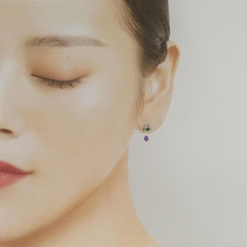 K10YG Đá màu Bông tai - Hàng hiệu Chính hãng 869193