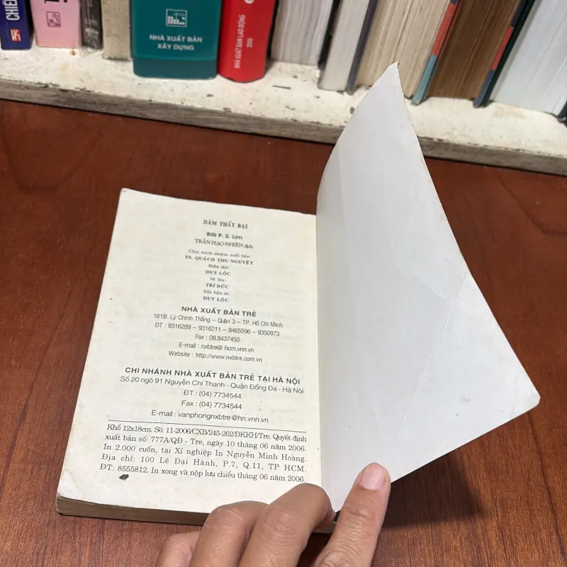 II Sách Kỹ Năng: Dám Thất Bại - BILLI P.S LIM - 2006 763205