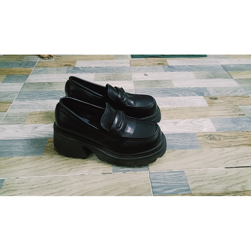 Giày Loafer nữ đế cao 116003