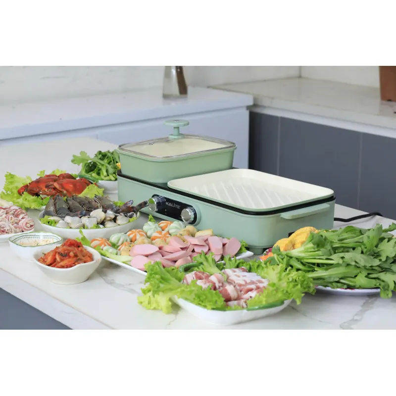 Bếp lẩu nướng 2in1 Kalite KLG333, điều chỉnh nhiệt riêng, công suất mạnh mẽ 1800W 792309