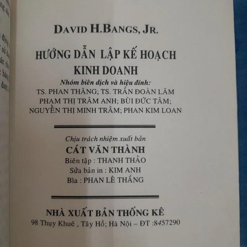Hướng dẫn lập kế hoạch kinh doanh. David H. Bangs Jr 574293