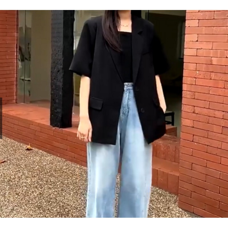 Áo Blazer Nữ ngắn tay UNDERCOOL màu đen 114582