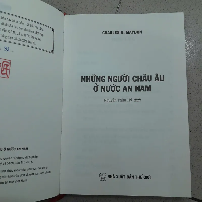 NHỮNG NGƯỜI CHÂU ÂU Ở NƯỚC AN NAM - NGUYỄN THỪA HỶ DỊCH 706234