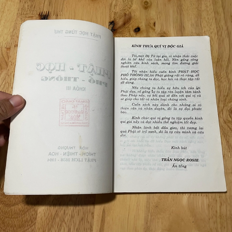 II Tựa sách: Phật Học Phổ Thông (Khoá 3) - HT. Thích Thiện Hoa - PL. 2538. 1994 474083