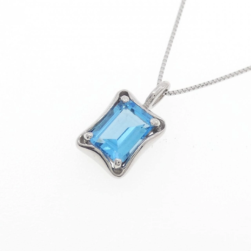 K18WG Blue Topaz Necklace - Hàng hiệu Authentic 862826