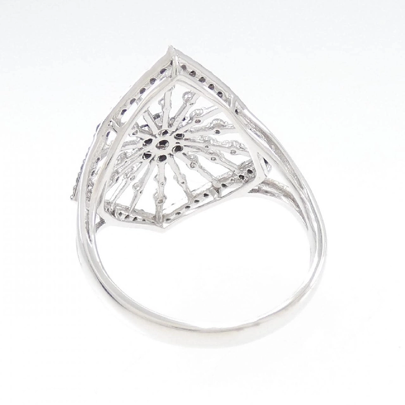 Nhẫn kim cương hoa K18WG/K18BG 0.50CT 670593