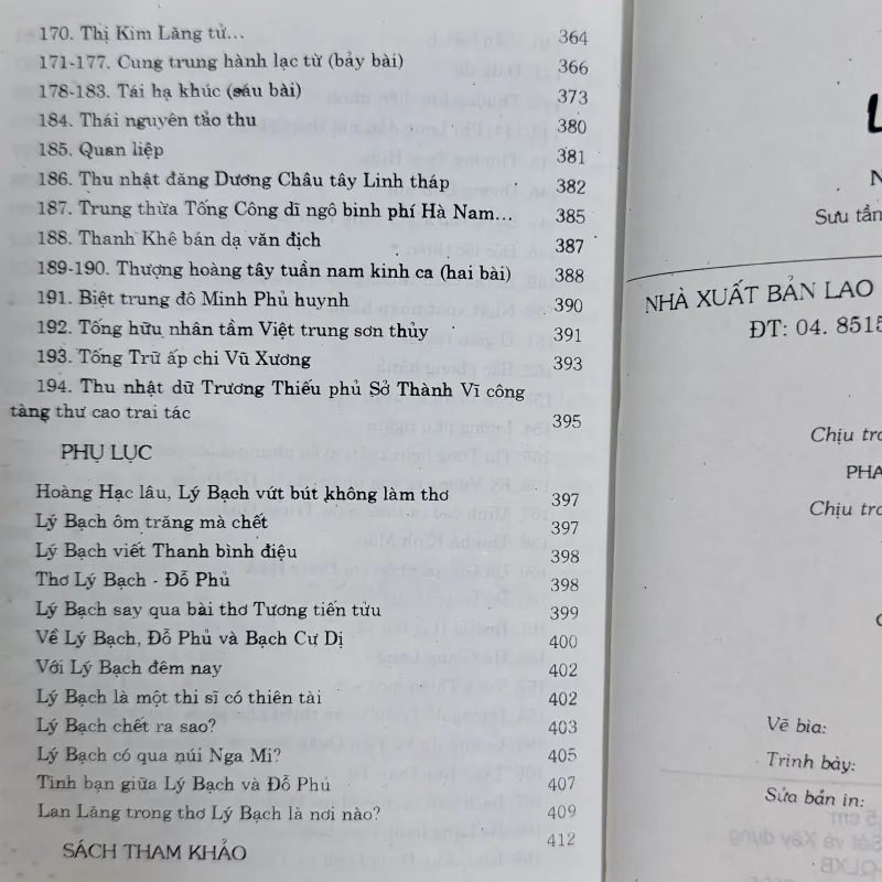 Thơ Lý Bạch - Ngô Văn Phú sưu tầm, biên soạn, dịch thơ 790740