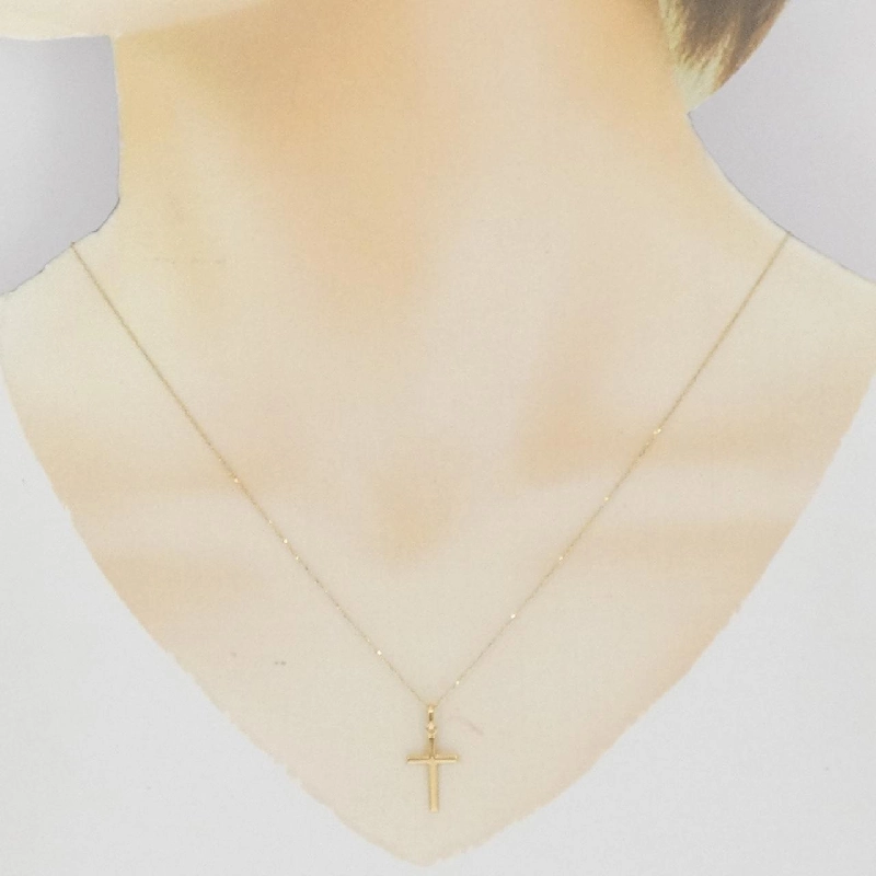 K18YG Dây chuyền hình chữ thập - Hàng hiệu Chính hãng 861316