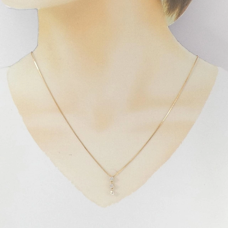 K18PG Dây chuyền kim cương 0.30CT - Hàng hiệu Chính hãng 858263