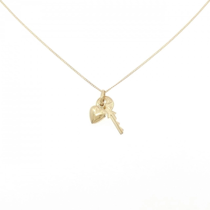 K18YG Mặt Dây Chuyền Hình Trái Tim × Chìa Khóa - Hàng hiệu Chính Hãng 861111