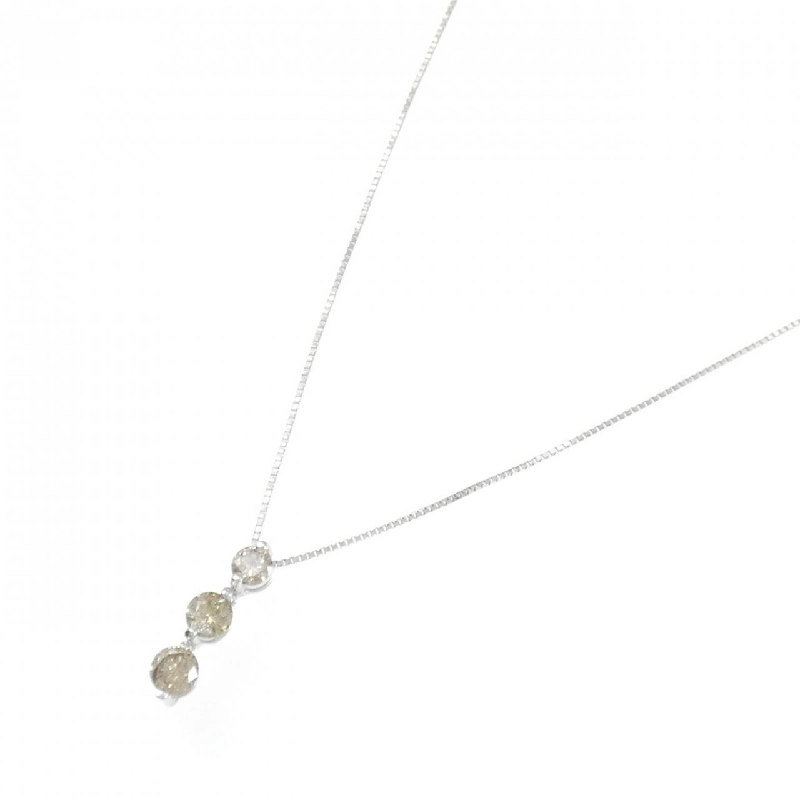 K18WG Dây chuyền kim cương ba viên 1.069CT - Hàng hiệu Chính hãng 861499