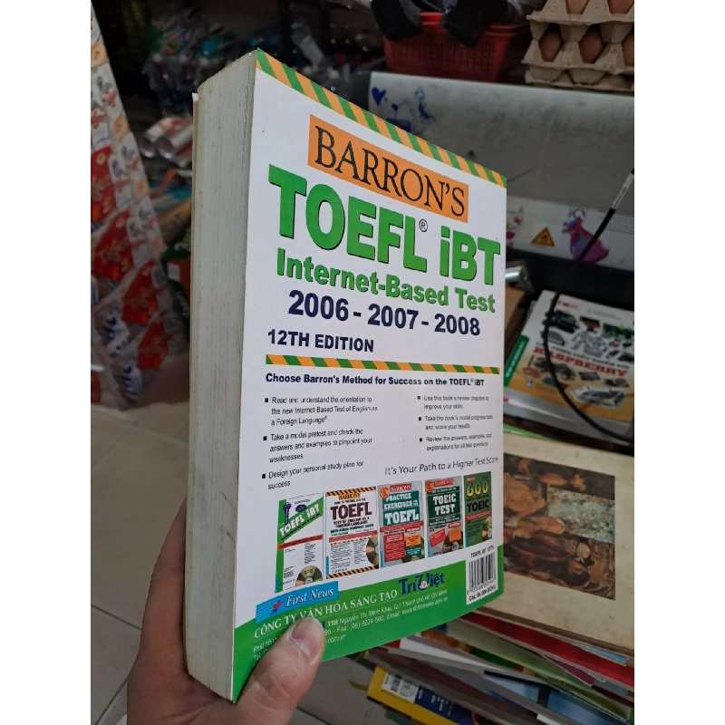 Toefl IBT Internet-Based Test 2006, 2007, 2008 12th Edition - Barron's - 2006 mới 80% ố - SÁCH ĐỒNG GIÁ 29K - HCM3012 749730