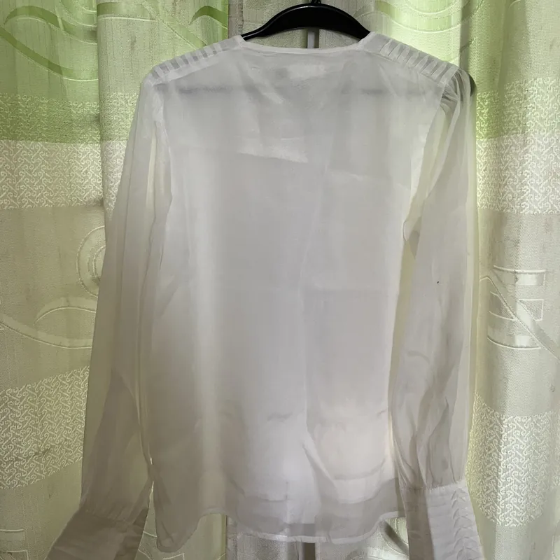 Áo kiểu tơ trắng 588992